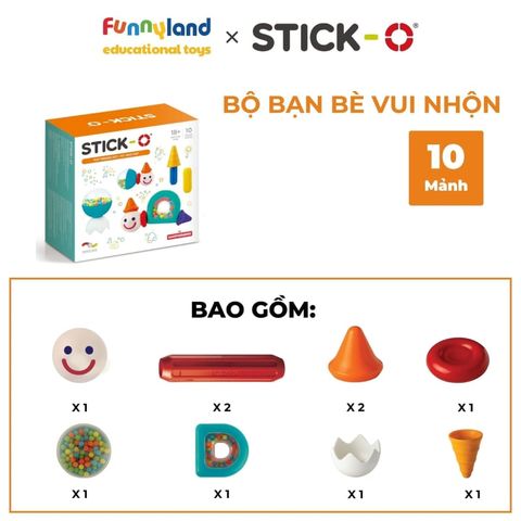 Đồ chơi Bộ bạn thân ngộ nghĩnh (10 chi tiết) Stick-O