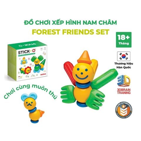 Đồ chơi Bộ người bạn rừng xanh (16 chi tiết) Stick-O