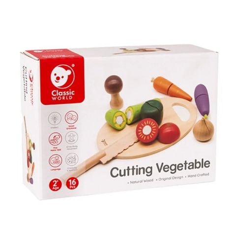 Đồ chơi cắt rau củ gỗ 3D Cutting Vegetable Classic World