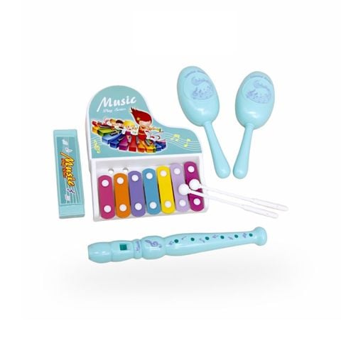 Đồ chơi đàn gõ Xylophone kèm sáo, lục lạc cho bé Toys House 682-9