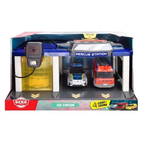 Đồ chơi trạm Cứu Hộ Kèm Bộ Đàm DICKIE TOYS S.O.S Station