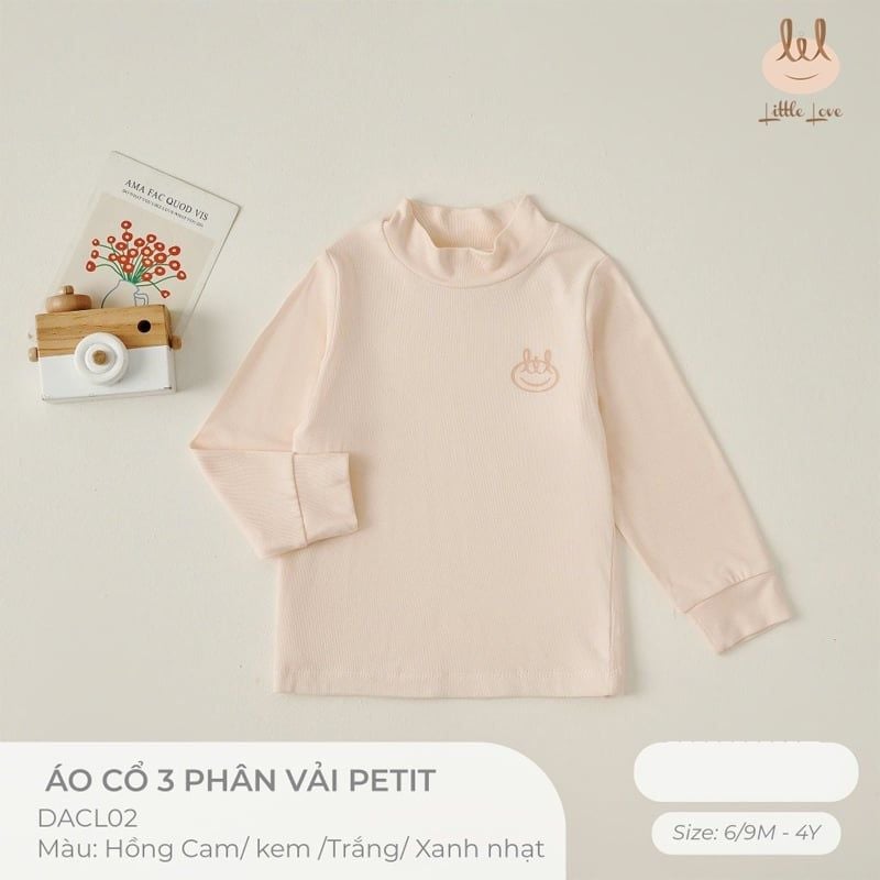 ÁO CỔ 3 PHÂN LIL VẢI PETIT HỒNG CAM