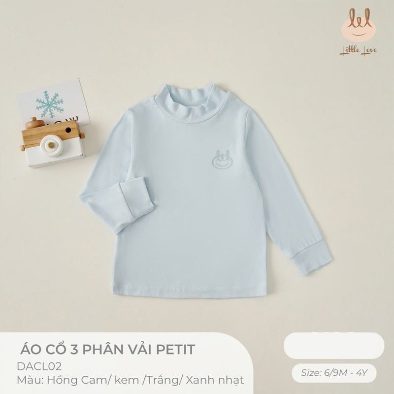 ÁO CỔ 3 PHÂN LIL VẢI PETIT XANH NHẠT