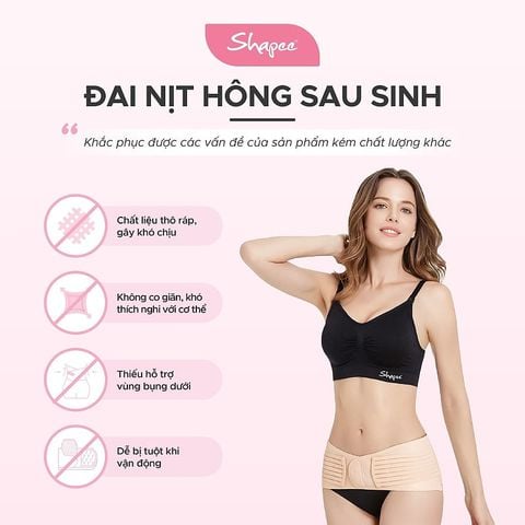 Đai nịt hông sau sinh Shapee - Nude (Freesize)