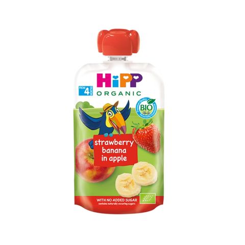 Dinh dưỡng Trái cây nghiền HiPPiS Dâu tây-Chuối-Táo 100g
