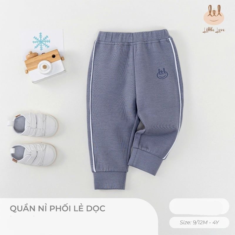 QUẦN NỈ PHỐI LÉ DỌC QUẦN LIL XANH XÁM
