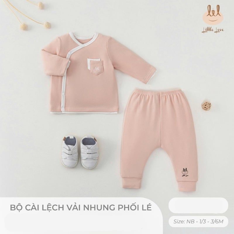 BỘ CÀI LỆCH VẢI NHUNG LIL PHỐI LÉ TRẮNG HỒNG