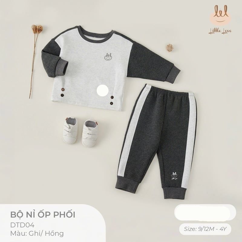 BỘ NỈ ỐP LIL PHỐI GHI