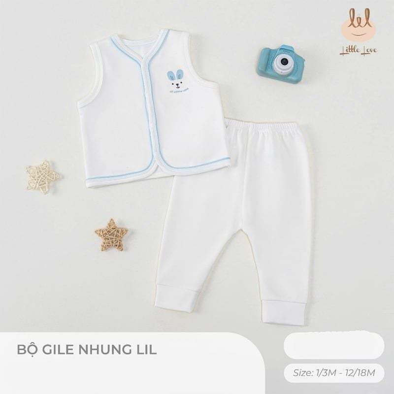 BỘ GILE NHUNG LIL TRẮNG XANH IN THỎ
