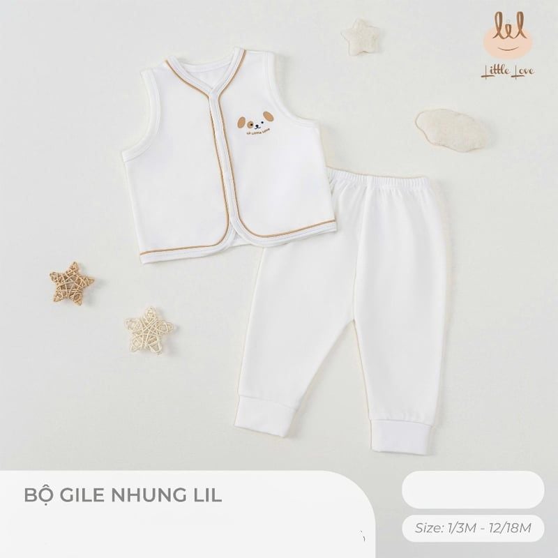 BỘ GILE NHUNG LIL TRẮNG NÂU IN CÚN