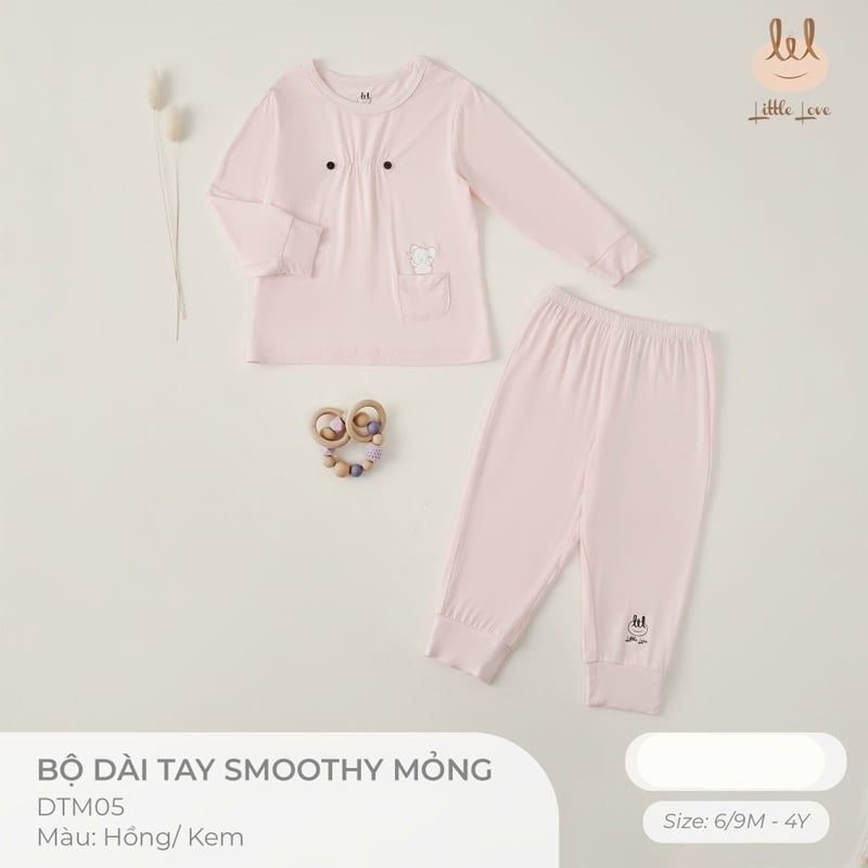 BỘ DÀI TAY LIL SMOOTHY MỎNG HỒNG