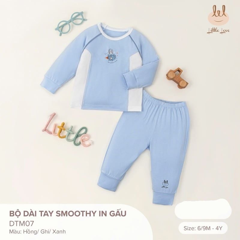 BỘ DÀI TAY LIL SMOOTHY XANH IN GẤU TRÚC