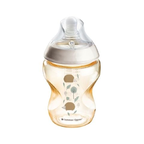 Bình Sữa PPSU Ty Siêu Mềm Tự Nhiên Tommee Tippee 260ml, Núm Ty Của Bình 3-6 Tháng, Họa Tiết