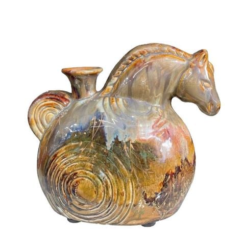 Gốm hỏa biến - Ngựa Cát Tường
