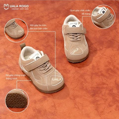 Giày Kids Uala Rogo màu nâu