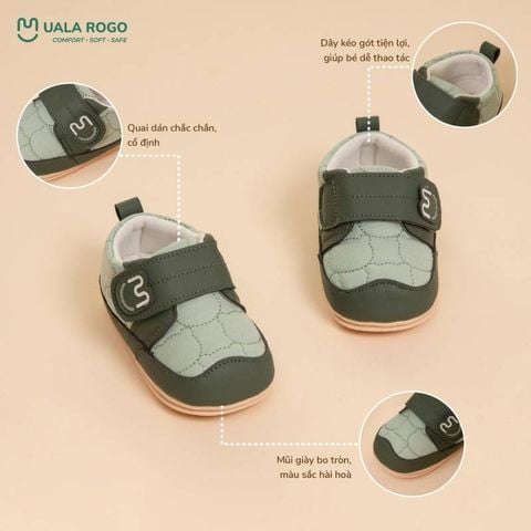 Giày tập đi Uala Rogo màu nâu/ rêu