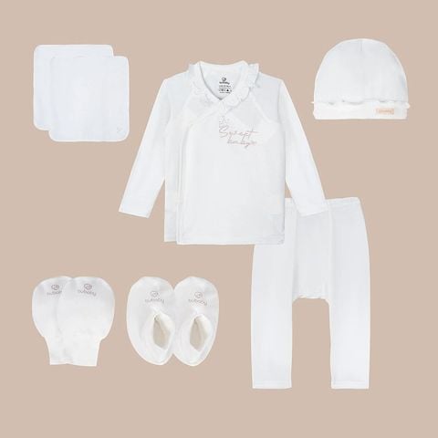 Gift Set 7 món Sweet Baby On Air Bu Baby - Trắng