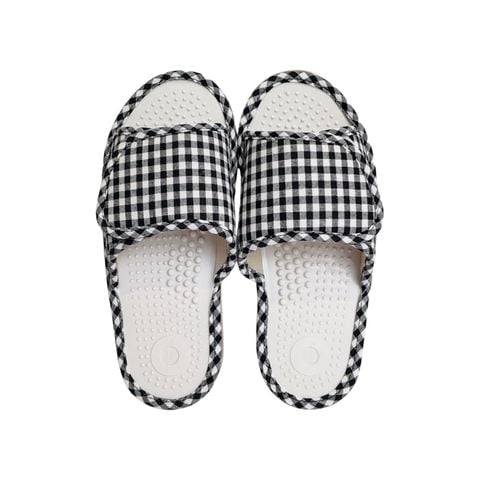 Dép Massage Gingham Màu đen - trắng (loại tiêu chuẩn)