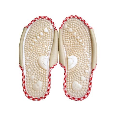 Dép Massage Gingham Đỏ - trắng (họa tiết trái tim)