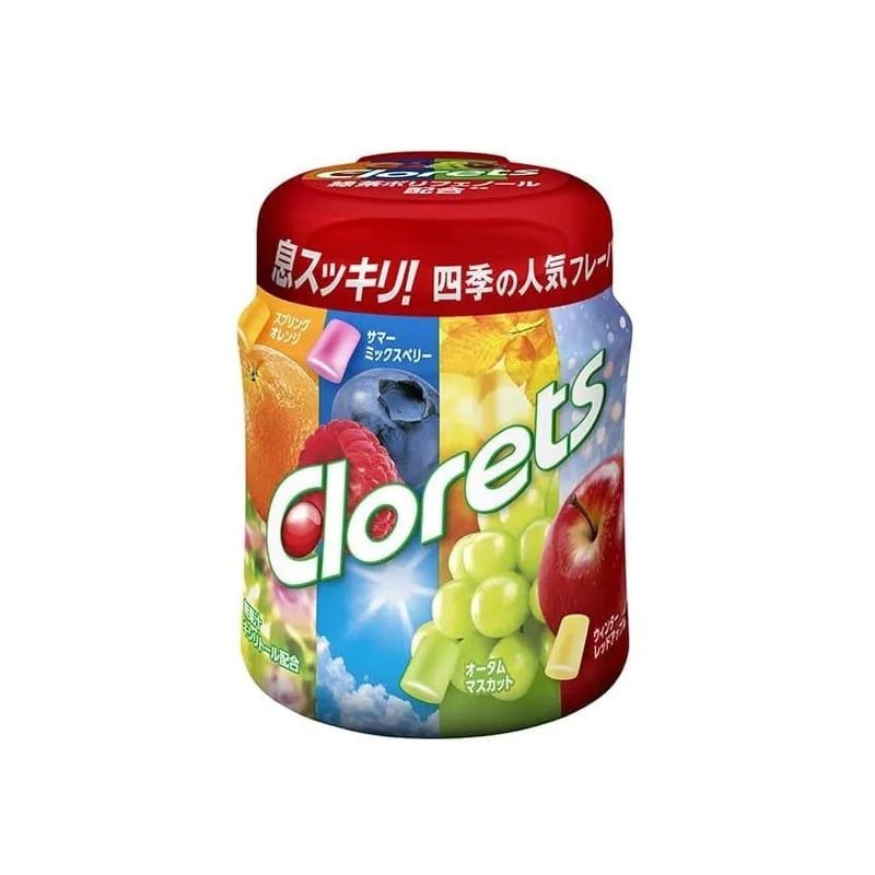 KẸO CAO SU CLORETS XP VỊ HOA QUẢ 140G