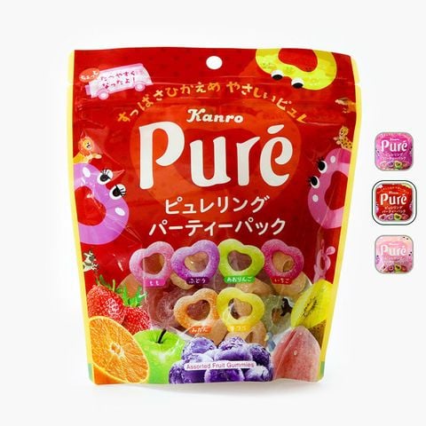 Kẹo dẻo trái cây Nhật Bản Kanro Pure 156g