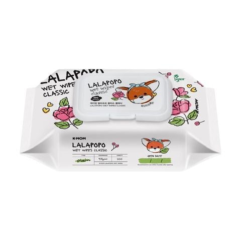 Khăn ướt cao cấp Lalapopo K-mom Hàn Quốc (100c)