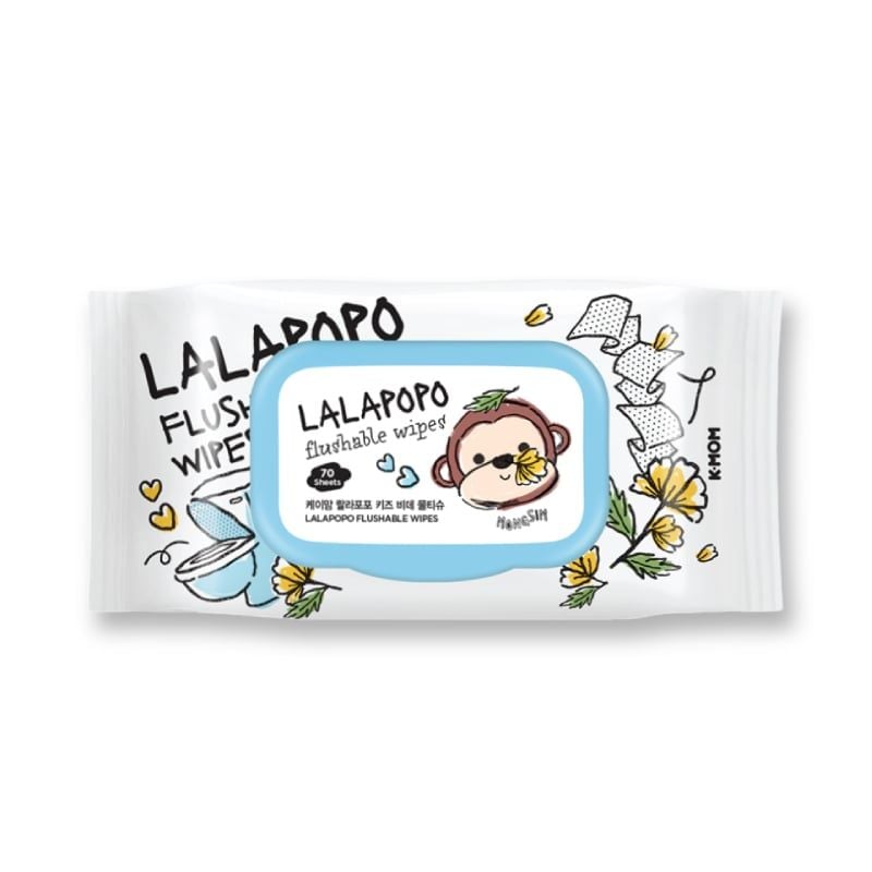 Khăn ướt tự hủy cao cấp K-mom Lalapopo (70 tờ)