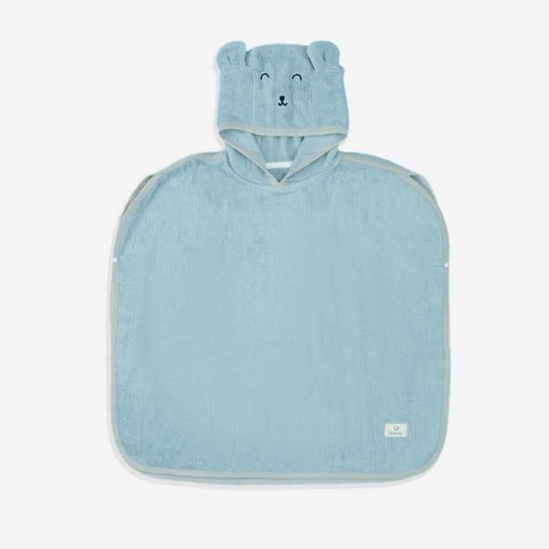 KHĂN CHOÀNG TẮM BU BABY TERRY FREESIZE XANH GHI