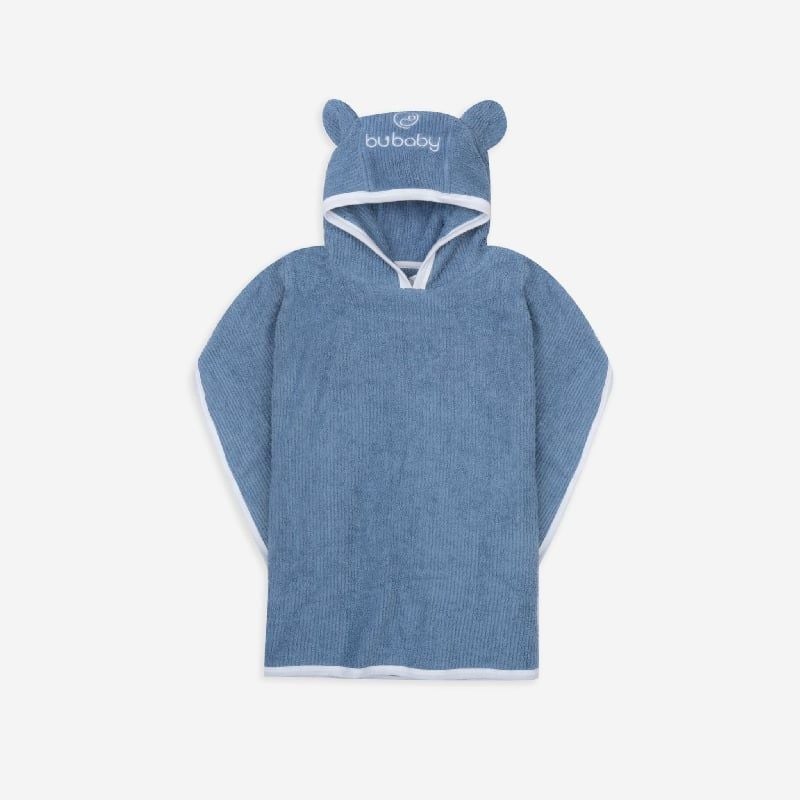 KHĂN CHOÀNG TẮM CHUI ĐẦU BU BABY FREESIZE XANH ĐẬM