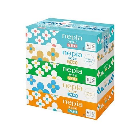 Khăn giấy lụa Nepia nepi nepi hộp 200 tờ (lốc 5 hộp)