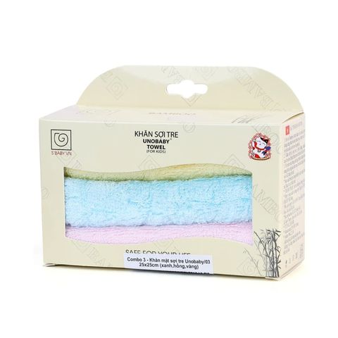 Khăn mặt sợi tre hộp 3c 25*25cm