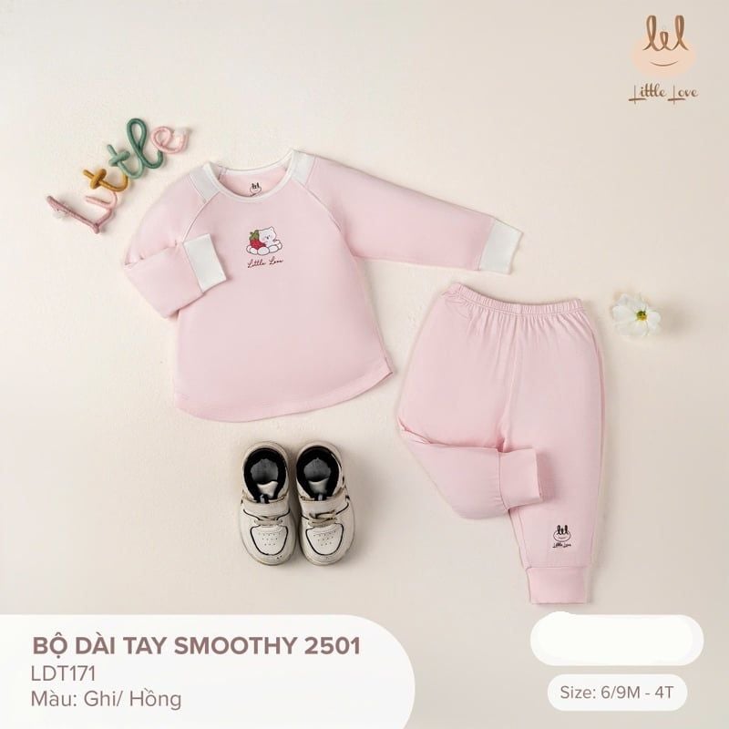 BỘ DÀI TAY LIL SMOOTHY 2501 HỒNG