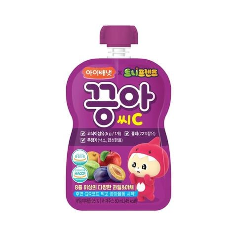 Nước ép mận-táo-lê-bắp cải Ivenet 80ml cho bé 12m+