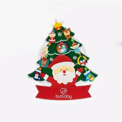 Cây thông 4 tầng Bu Baby Kèm set 10 chi tiết trang trí Miracle Xmas - Xanh lá