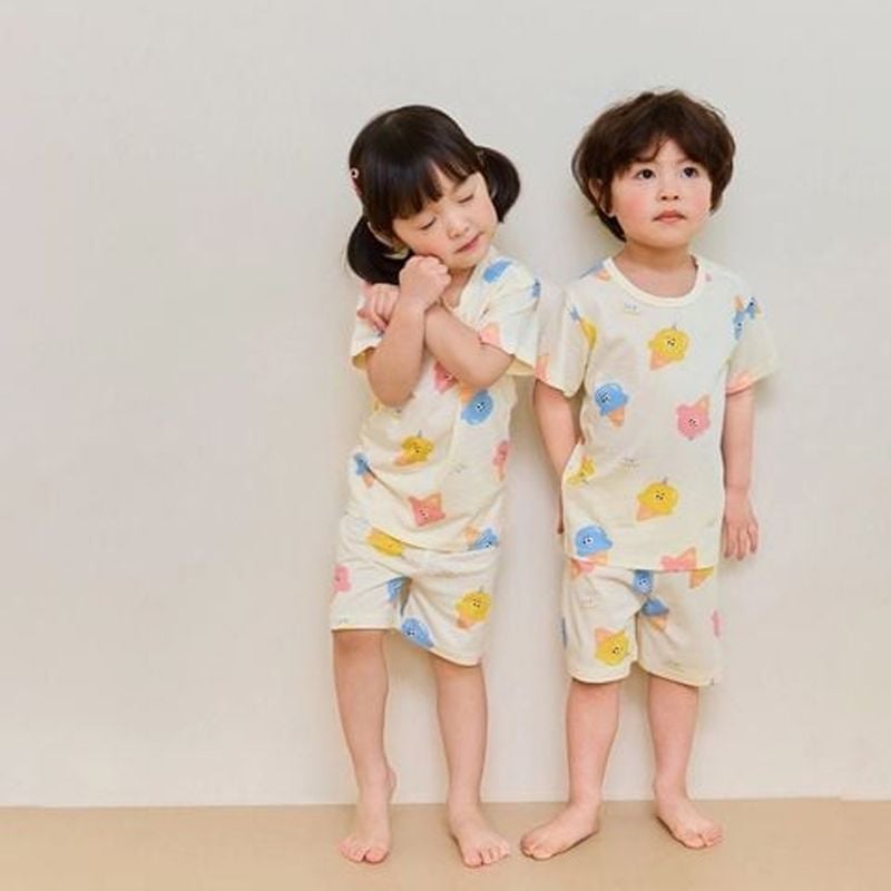 BỘ PIJAMA CỘC TAY BÉ TRAI/BÉ GÁI OLOMIMI ICE CREAM