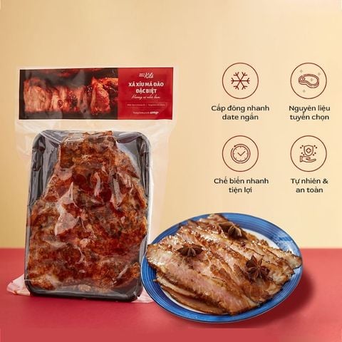 Pack xá xíu má đào đặc biệt Kílô cấp đông 400g