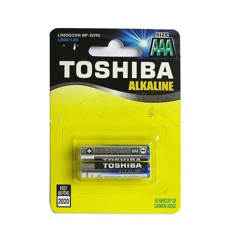 Pin nhí Alkaline Toshiba AAA 1,5v không sạc (LR03GCNN_BP-2)