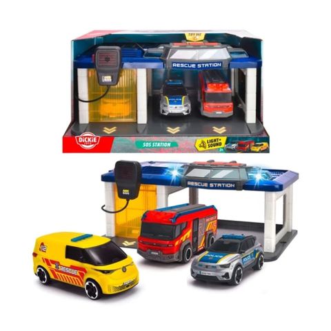 Đồ chơi trạm Cứu Hộ Kèm Bộ Đàm DICKIE TOYS S.O.S Station