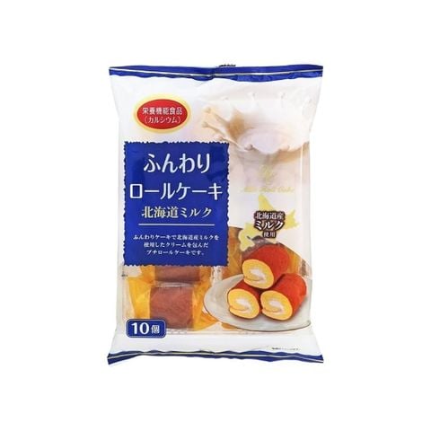 TPBS: Bánh ngọt cuộn kem sữa Yamauchi Fluffy Hokkaido Milk Roll Cake 140g