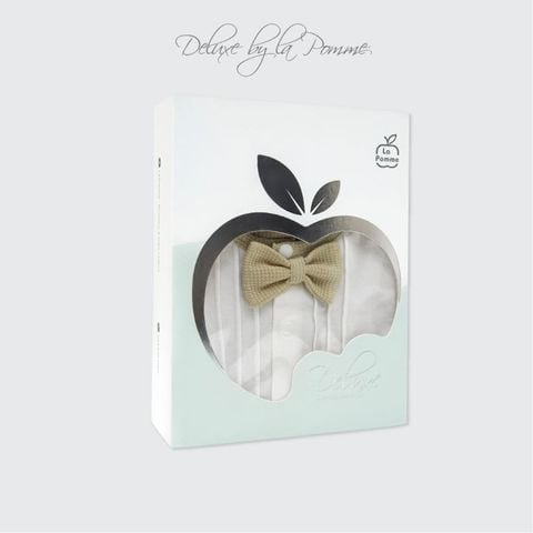Set body cộc tay La Pomme kèm mũ little olive - Xanh