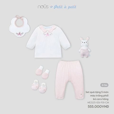 Set quà tặng 5 món Nous màu hồng phối trắng