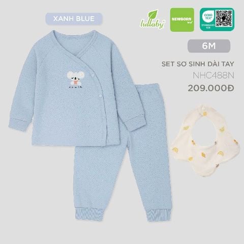 Set sơ sinh Lullaby dài tay NHC488N - Xanh blue