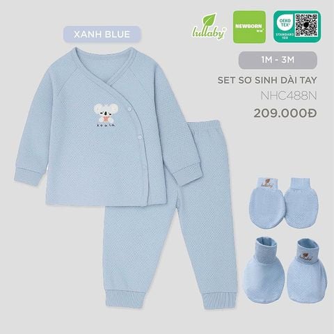 Set sơ sinh Lullaby dài tay NHC488N - Xanh blue