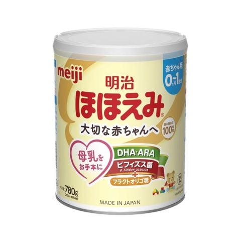 Thực phẩm dinh dưỡng Meiji Hohoemi milk (số 0) 780g (0 - 1 tuổi)