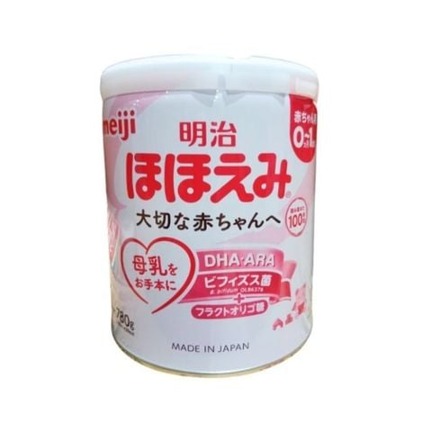 Thực phẩm dinh dưỡng Meiji Hohoemi milk (số 0) 780g (0 - 1 tuổi)