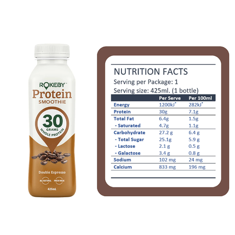 Thức Uống Smoothie Protein Vị Cà Phê Espresso Rokeby Farms 425ml