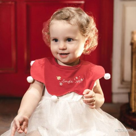 Yếm hoa Noel Bu Baby Jingle Joy - Đỏ