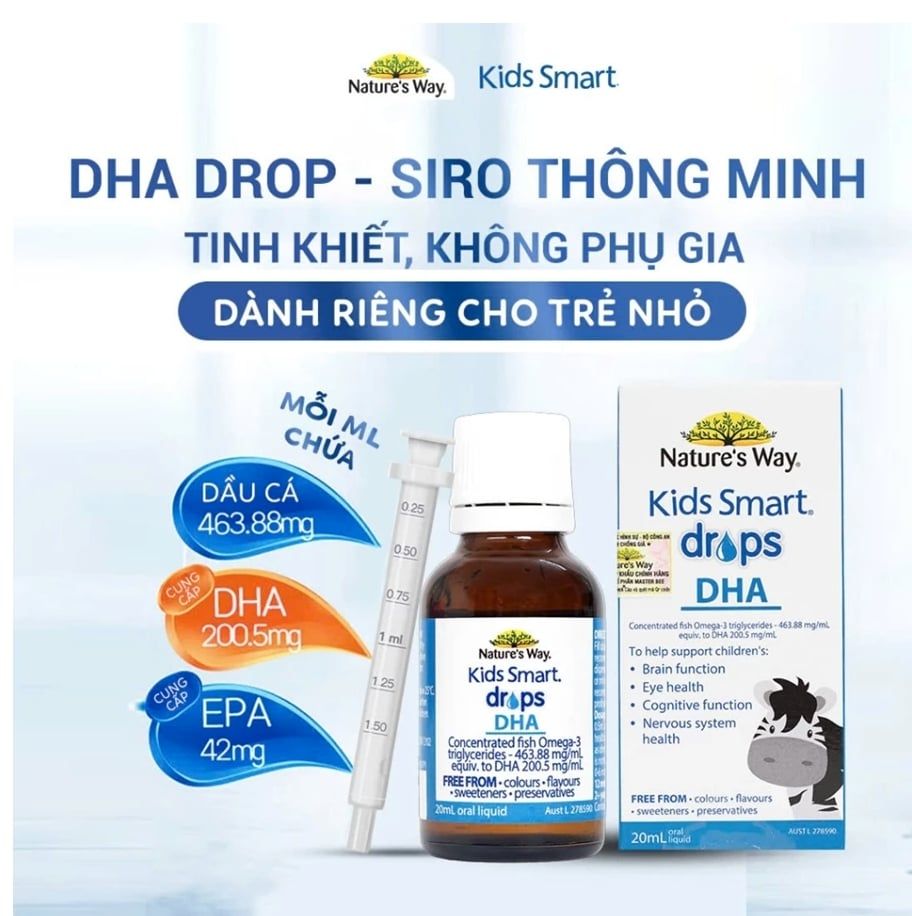Nature’s Way DHA Drop Kid Smart – DHA tinh khiết cao cho bé | Bảo Đại Đường