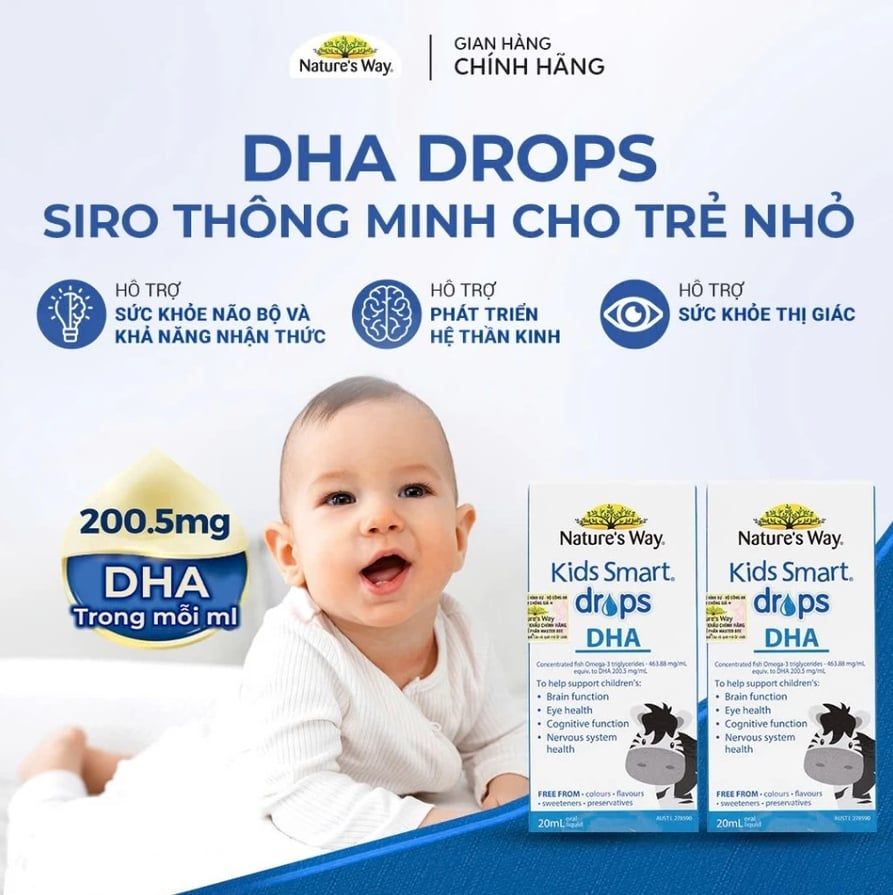 Nature’s Way DHA Drop Kid Smart – DHA tinh khiết cao cho bé | Bảo Đại Đường