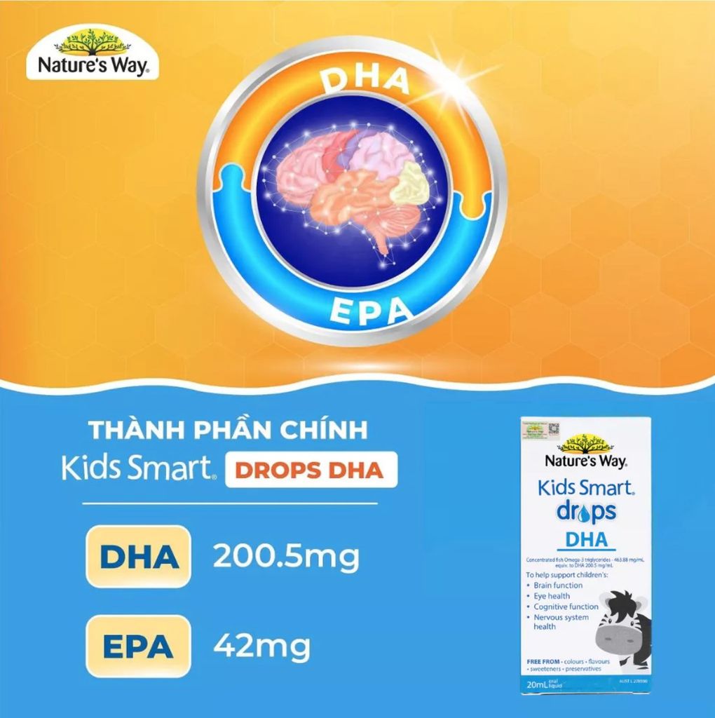 Nature’s Way DHA Drop Kid Smart – DHA tinh khiết cao cho bé | Bảo Đại Đường